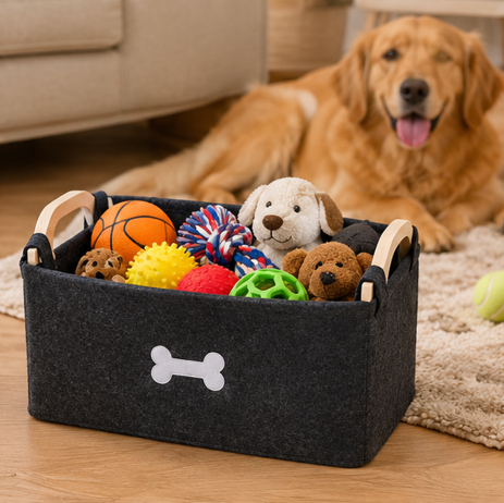 Felt Pet Toy Storage Box - Image 5